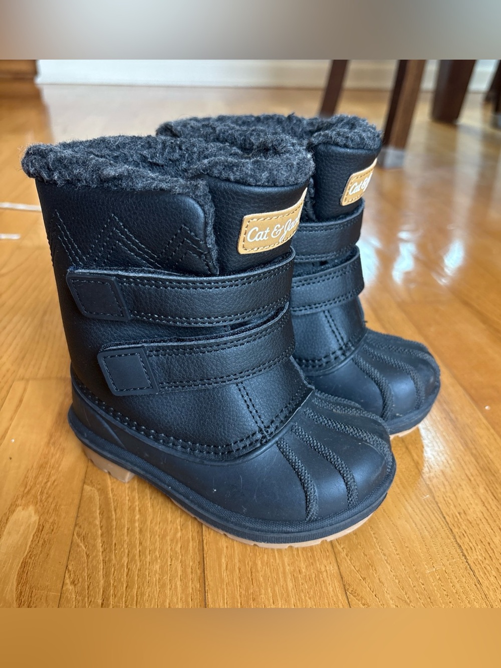 Cat & Jack Denver toddler winter boots Black Snow Little Boys Waterproof Size 6